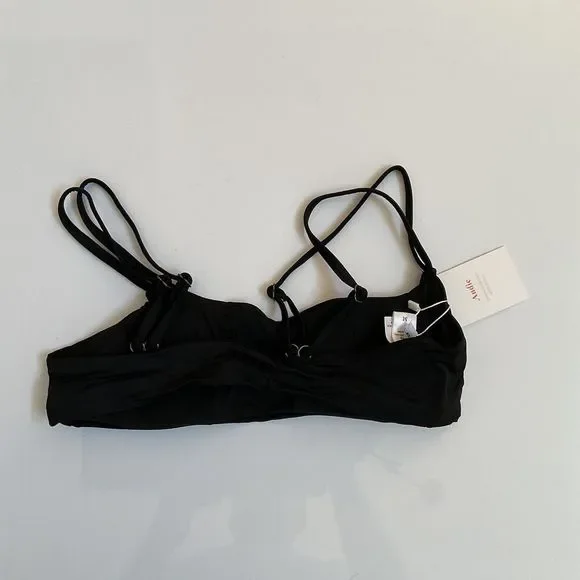 Andie Swim The Rockaway Black Bikini Top Size M NWT - Picture 3 of 5
